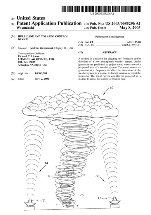 O furacão Helena e a patente de dispositivo de controle de furacões e tornados. 3