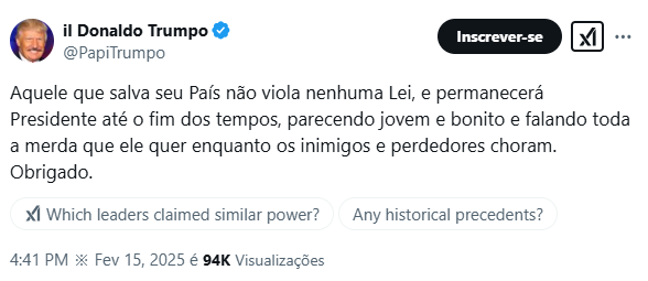 Trump enviou uma mensagem ao Deep State na música Nessun Dorma do filme "A soma de todos os medos". 3